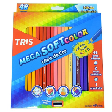 Estojo Lapis de Cor C/48 Mega Soft Tris